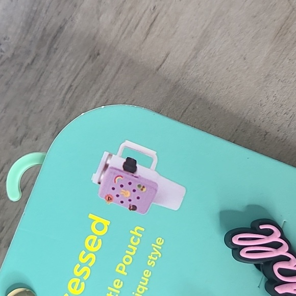 Charm It Pink Water Bottle Pouch with Charms - Picture 3 of 5